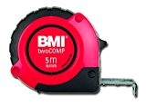 BMI 472541021 Two Comp Mètre à ruban extrémité métal Blanc laqué 5 m