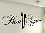 Bon Appetit – Kitchen Cook famille vie lovehome Citation mur Stickers Stickers en vinyle DIY ART DECOR