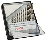 Bosch 2607010538 Coffret de forets à métaux rectifié HSS-G Robust Line pointe de perçage 135°