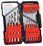 Bosch 2607019578 Foret à métaux rectifiés Toughbox HSS-G DIN 338 set de 18 pièces