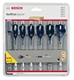 Bosch 2608587009 Assortiment de mèches plates Self Cut Speed Ø 16/18/20/22/25/32 mm