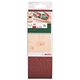 Bosch 2609256198 Bandes abrasives pour Ponceuses à bande Qualité rouge 65 x 410 Grain 40 lot de 3 feuilles