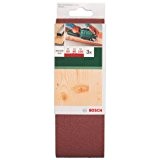 Bosch 2609256203 Bandes abrasives pour Ponceuses à bande Qualité rouge 65 x 410 1 feuille grain 60/1 feuille grain 80/1 ...