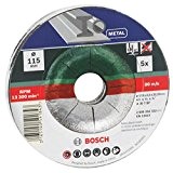 Bosch 2609256332 Assortiment de disques à tronçonner à moyeu déporté pour Métaux Diamètre 115 mm Diamètre d'alésage 22,23 Epaisseur 2,5 ...