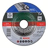 Bosch 2609256340 Assortiments de meules à ébarber à moyeu déporté pour Métaux Diamètre 115 mm Diamètre d'alésage 22,23 mm Epaisseur ...