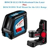 Bosch GLL2–50 + BM1 Moniteur professionnel Line Laser + Support mural pour la gamme GLL