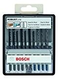 Bosch Robust Line / 2607010542 Coffret de lames pour scie sauteuse 10 pièces Bois et métal Tige en T