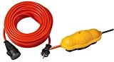 Brennenstuhl Bremaxx Rallonge IP44 Orange 10 m, 1161590 10m Kabel + SafeBox Jaune/orange