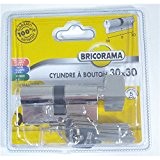 Bricorama - Cylindre de porte 30 x 30 mm barillet 3 clés Canon à bouton