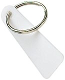 Bulk Hardware BH01838 Paquet de 10 Porte-clés étiquette plastique solide Blanc