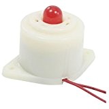 Buzzer - TOOGOO(R)BJ-3 CA 220V industriel LED rouge Clignotante Buzzer Alarme sirene 100 dB Blanc