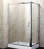Cabine de douche en Verre Transparent 80 x 120 cm modèle Yadira