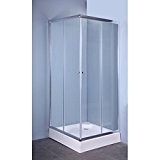 Cabine de douche Igloo à 2 portes en verre transparent de 5 mm, 70 x 70 cm