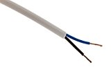 Câble d'alimentation électrique HO5VV-F 2x 1,5 Blanc - 25m