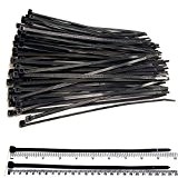 câble en nylon plastique noir liens de haute qualité 250mm x 4.8mm, variété de quantités disponibles - 200 liens dans ...