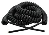 cable spiralé 3g1 mm longueur 5 mètres noir