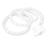 Cache-câbles Protection de câblage 1, 5 m en matière plastique blanc