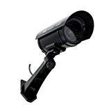 Caméra de surveillance factice imitation Appareil photo 3, faux, Super, argent ou noir, avec LED rouge clignotant, intérieur et extérieur, ...