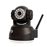 Caméra IP WIFI Webcam sans fil - Noire - Pan Tilt - Infrarouge LED - Vision Nocturne - IP - ...