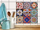Carrelage adhesif - stickers salle de bain et cuisine | Feuille adhésive décorative carreaux - Mosaïque carrelage mural | Stickers ...