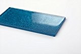 Carrelage en verre. Bleu Avec des paillettes multicolores. Motif Metro brique. 75mm x 150mm (MT0110)