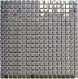 Carrelage mosaïque acier silver Steel en métal brillant | 1 planche