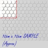 Carrelage mosaïque en céramique. Blanc Forme d'hexagone. Offre proposée pour l'achat d'un petit échantillon. (MT0089 sample)