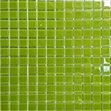 Carrelage mosaïque en verre. Vert. Les feuilles entières de carreaux mesurent 30cm x 30cm (MT0023)