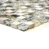 Carrelage mosaique pierre carrelage mosaïque en verre carré Crystal Noir 8 mm # 478