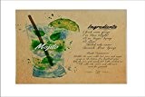 Carrelage Nostalgique Alcool Recette du cocktail Mojito imprimées céramique 20x30 cm