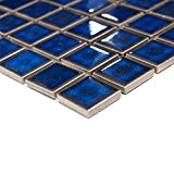 Carrelage pour carrelage mosaïque Céramique Carré de Bain Uni Bleu cobalt Frise neuf # 215