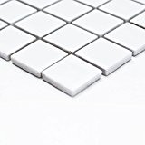 Carrelage sol en céramique pour carrelage mosaïque salle de bain cuisine carré blanc 6 mm neuf # 212
