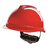 Casque MSA V-Gard 520 pour Ouvrier du Bâtiment avec Réglage à Molette FasTrack - Casque de Travail, Casque de Protection, ...
