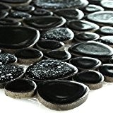 Céramique Galets en céramique pour carrelage mosaïque noir