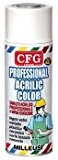 CFG RAL 1013 - Peinture acrylique professionnelle en spray, couleur Blanc Perle, 400 ml