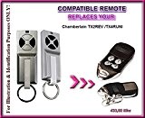 Chamberlain TX2REV / Chamberlain TX4RUNI compatible Télécommande, Remplacement emetteur de haute qualité pour LE MEILLEUR PRIX!!!