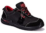 Chaussures de sécurité Adulte Mixte avec embout de protection hauteur cheville semelle de protection pour randonnée 4482 Black Hammer (43 ...