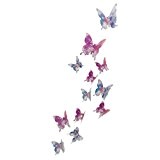 chendongdong 12 autocollants muraux papillons 3D Home Décoration Filles Garçons Enfants Chambre Salon Décoration Stickers Arts de cadeau de mariage, blanc, ...