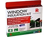 Clear & Simple Home Kit d'isolation de fenêtres Film de fenêtre isolant pour l'hiver qui ajoute une protection en plastique ...