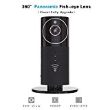 Cleverdog® 960P HD Panoramic Wireless Camera Smart Baby Monitor Real-time Video Recording with Motion Sensor P2P Night Vision Support TF ...