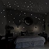 Coceca Autocollants muraux lumineux en forme d’étoiles, autocollants muraux lumineux en forme de points, 400 pièces en total