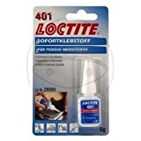 Colle instantanée 401 5 g – 557.45.61 – Loctite®, colle instantanée en gel 401TM Utilisation universelle