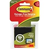Command Picture Hanging Strips, Medium, Black, 6-Strips (17204BLK-ES) by Command