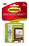 Command Picture Hanging Strips Value Pack, Medium, White, 12-Strips (17204-12ES) by Command