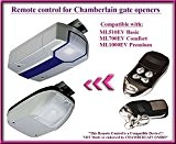 Compatible Télécommande pour Chamberlain ML510EV Basic / ML700EV Comfort / ML1000EV Premium ouvre-portes de garage. Remplacement emetteur de haute qualité ...