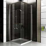 Complet Cabine de douche 90 x 90 x 195/entrée par le coin en verre véritable douche/bain/Glasdeals/Livraison gratuite