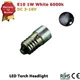 Conversion/mise à niveau E10 ampoule LED Petzl lampe frontale lampe frontale Zoom Duo 1 W 3–18 V – Blanc