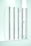 Coram Showers SFD5CUC 1400 mm x 1060 mm 5-Panel Chaise de bain pliable avec écran 4 mm d'épaisseur en verre transparent – Chrome