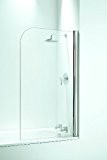 Coram Showers SFR80CUC 1400 mm x 800 mm Écran de bain avec 5 mm d'épaisseur en verre transparent – Chrome