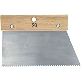 Couteau à colle Outibat - Denture carrée normale - 2,5 x 2,5 mm - Dimensions 200 mm